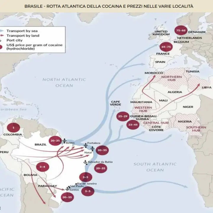 La nuova “via africana” della cocaina: la ’ndrangheta perde il monopolio ma resta\u00A0garante del traffico verso l’Europa\n