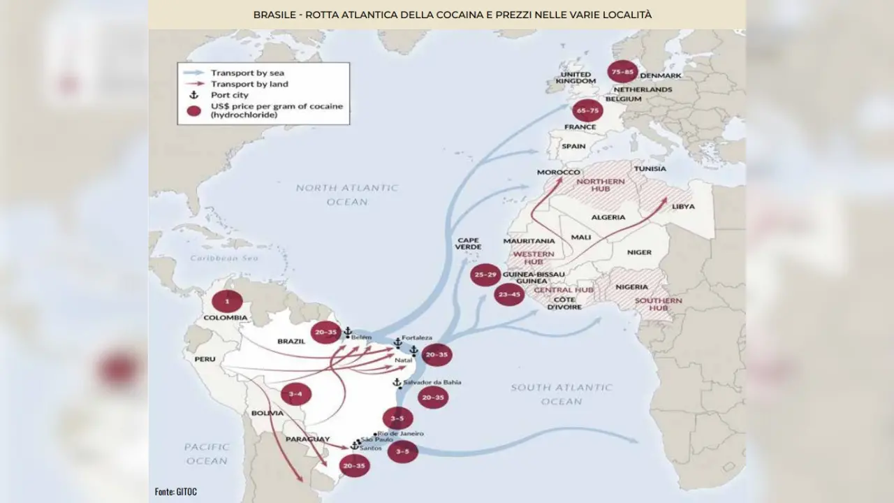 La nuova “via africana” della cocaina: la ’ndrangheta perde il monopolio ma resta\u00A0garante del traffico verso l’Europa\n