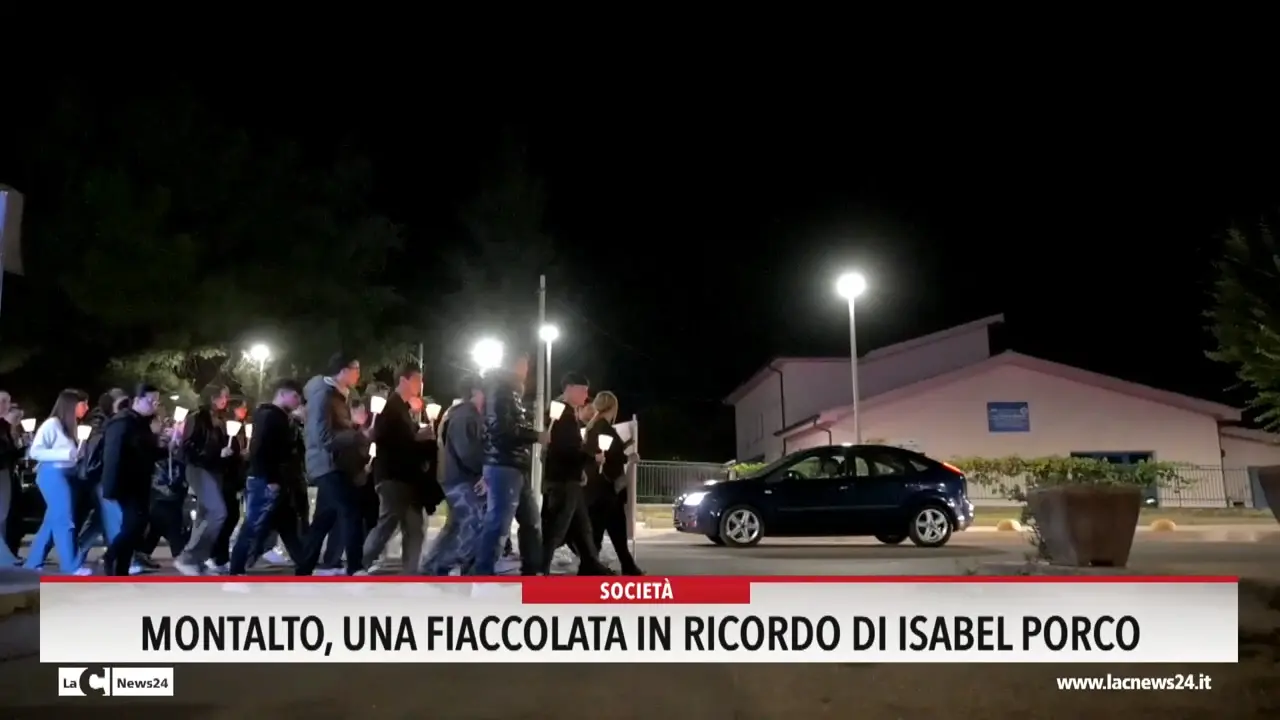 Montalt, una fiaccolata in ricordo di Isabel Porco