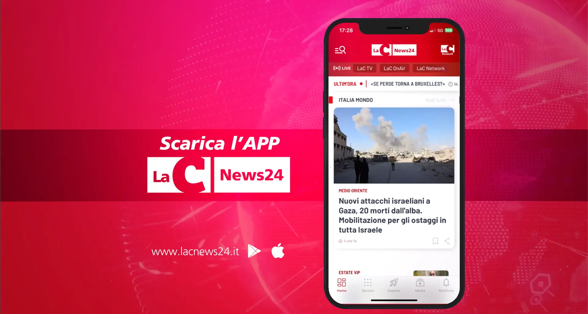 Live on demand, notifiche personalizzate e tantissime novità: pronto il nuovo aggiornamento dell’App LaC News24\n