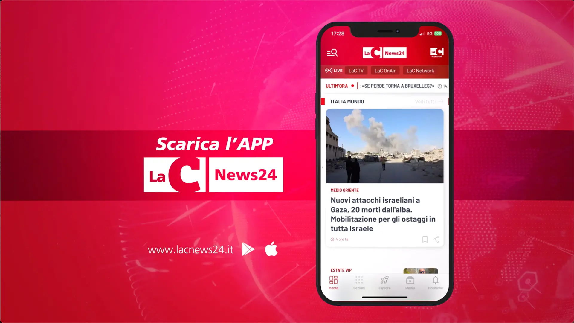 Live on demand, notifiche personalizzate e tantissime novità: pronto il nuovo aggiornamento dell’App LaC News24\n