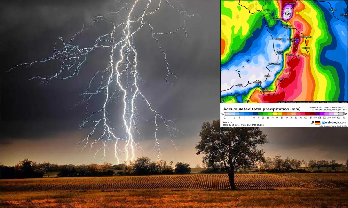 Maltempo in arrivo: nel Vibonese attesa una svolta autunnale con piogge e temporali\n