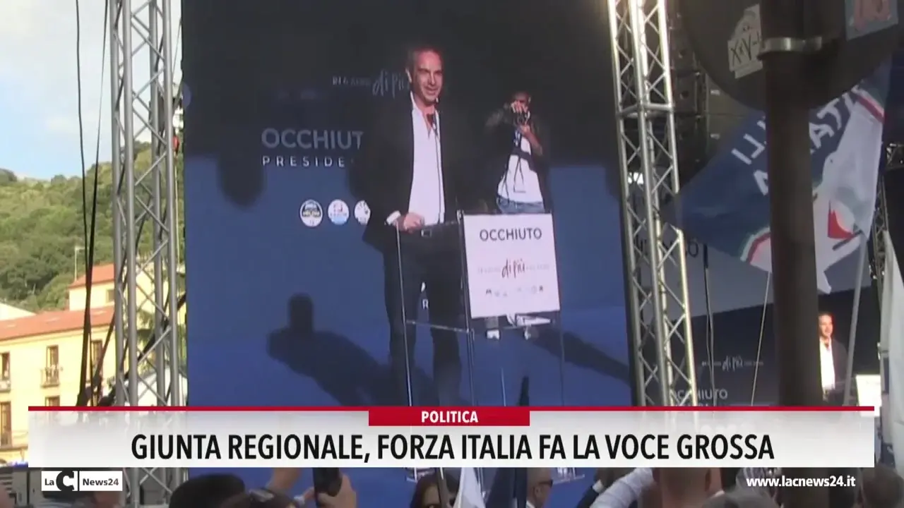 Giunta regionale, Forza Italia fa la voce grossa