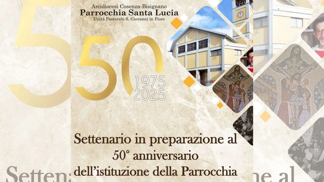 La locandina del 50° Anniversario di Santa Lucia
