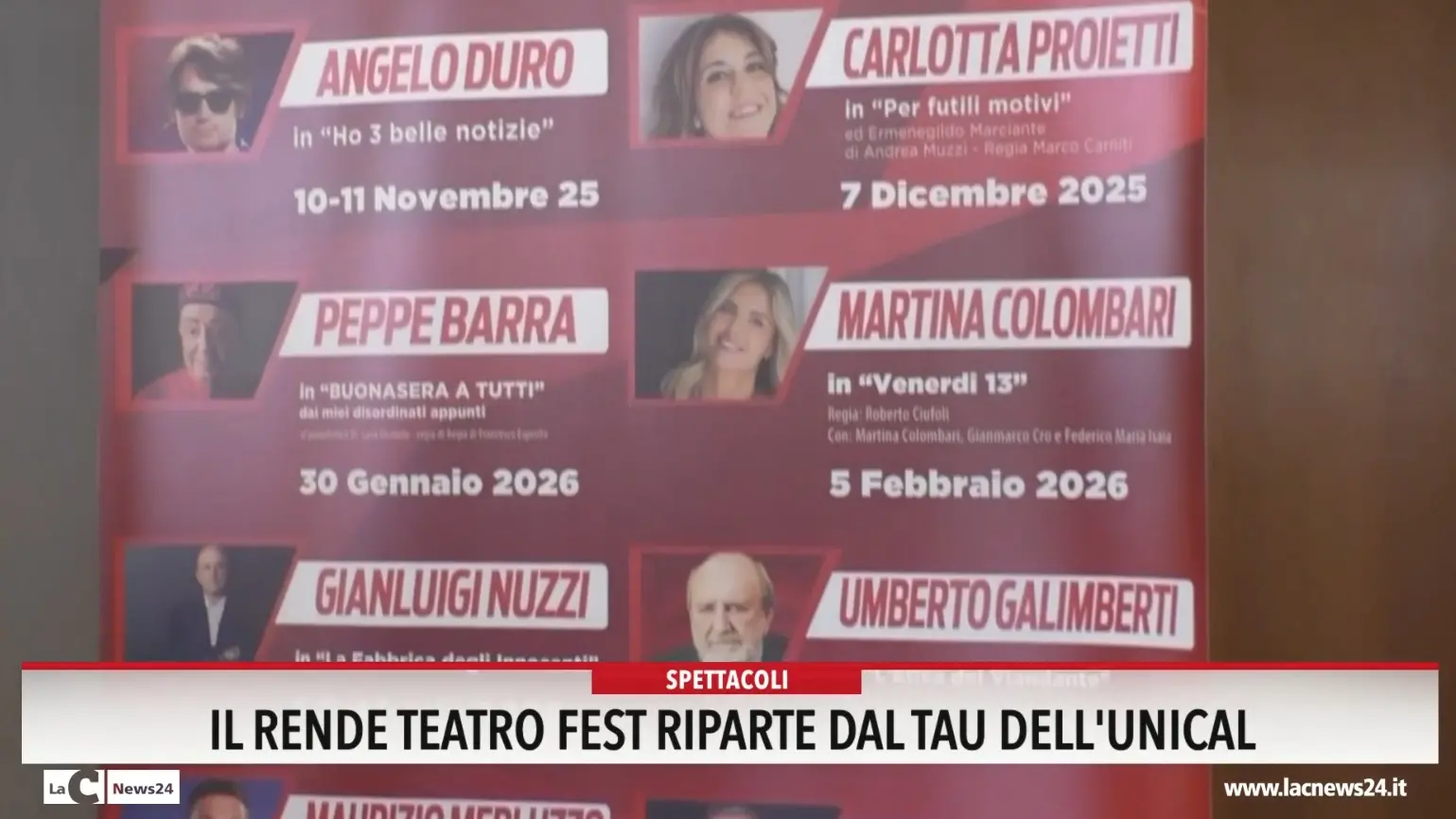Il Rende teatro fest riparte dal Tau dell'Unical