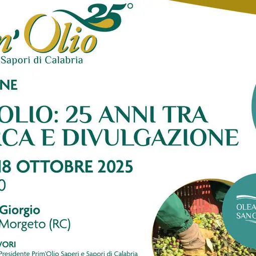 San Giorgio Morgeto, venticinque anni di Prim’Olio: la Calabria che cresce con l’extravergine