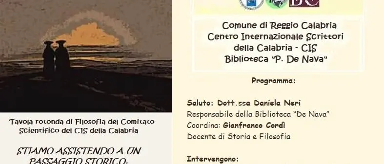 Reggio, tavola rotonda di filosofia dal titolo “Il tramonto dell’Occidente e la nascita multipolare”