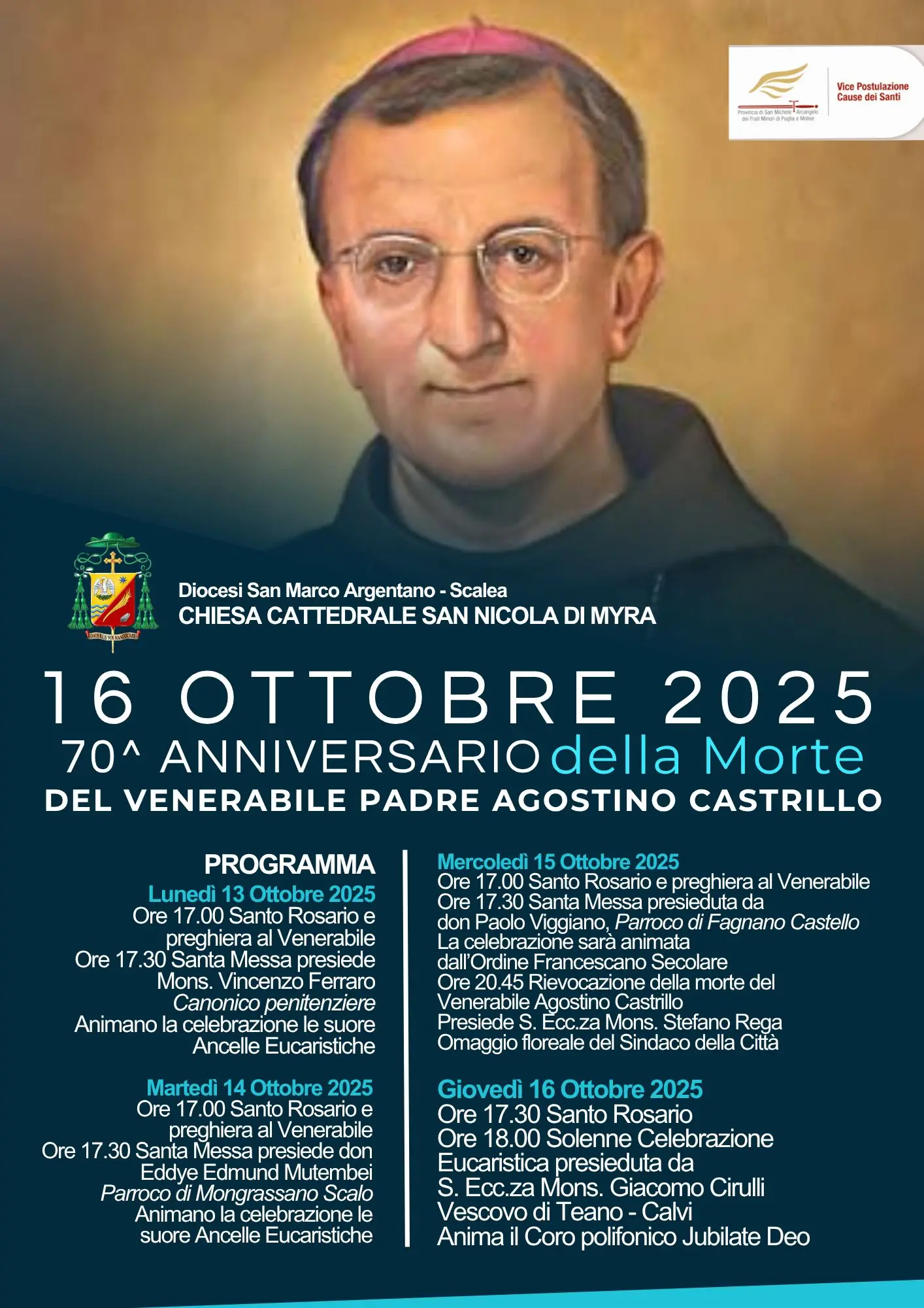 A San Marco Argentano il 70° anniversario di mons. Castrillo