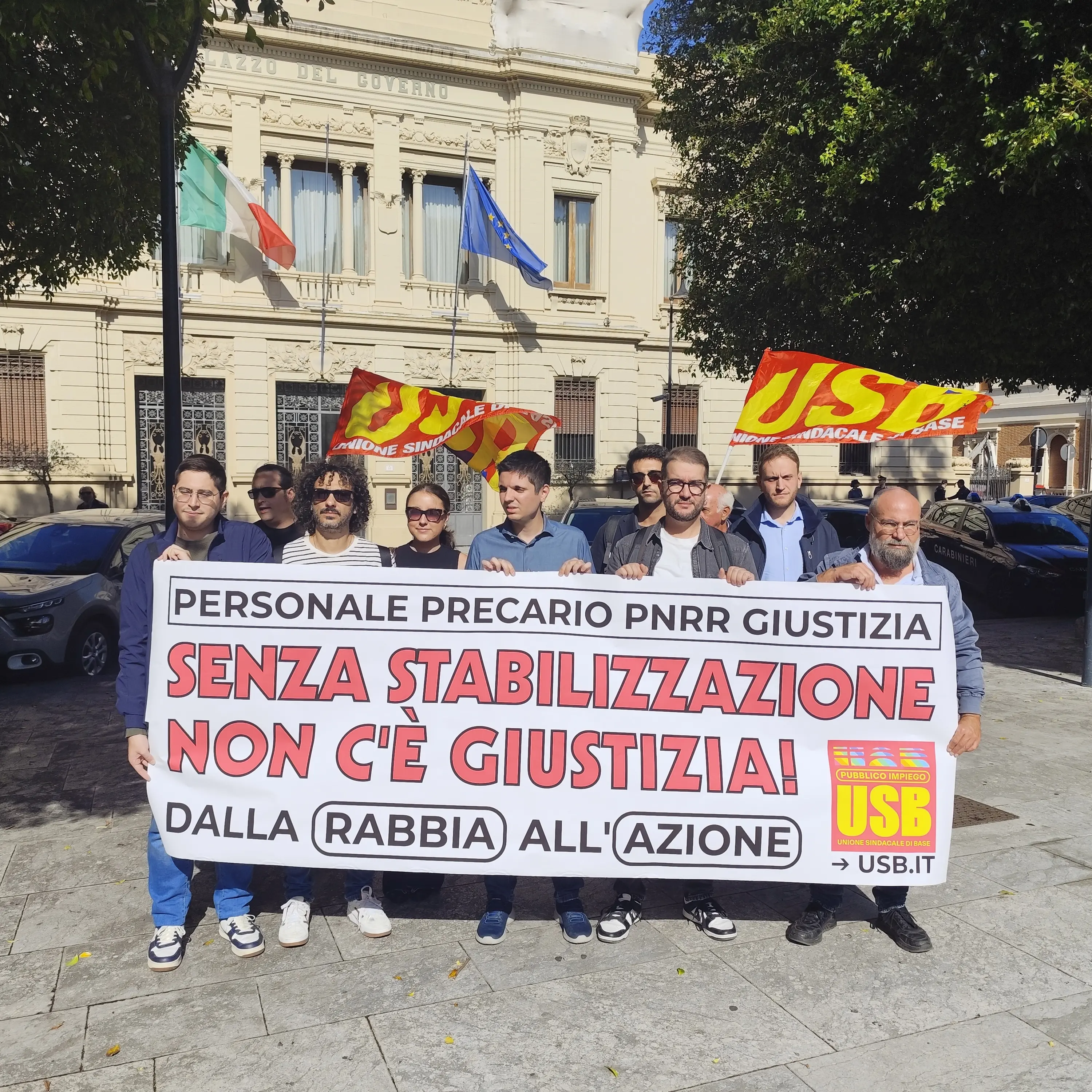 Precari della giustizia nuovamente in piazza con l’Usb per scongiurare il rompete le righe da luglio 2026\n