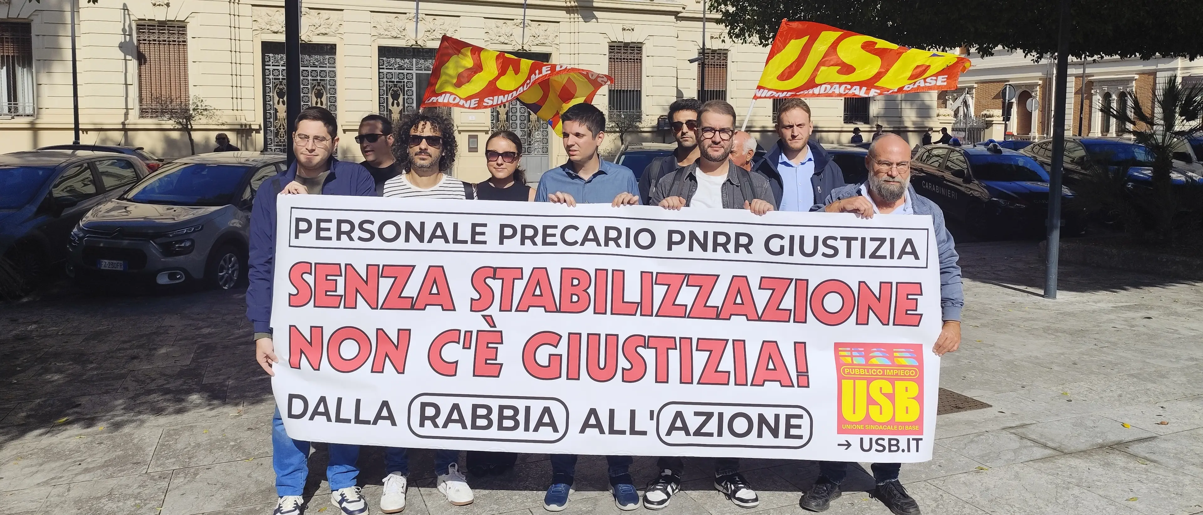 Precari della giustizia nuovamente in piazza con l’Usb per scongiurare il rompete le righe da luglio 2026\n