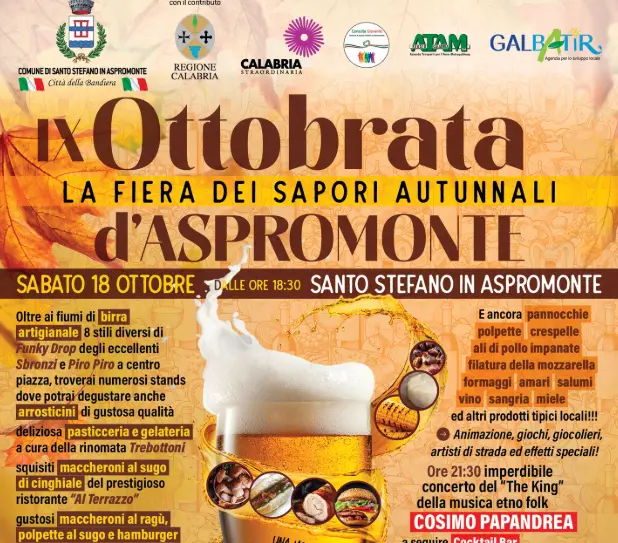 Tutto pronto per l'Ottobrata di Santo Stefano in Aspromonte\n