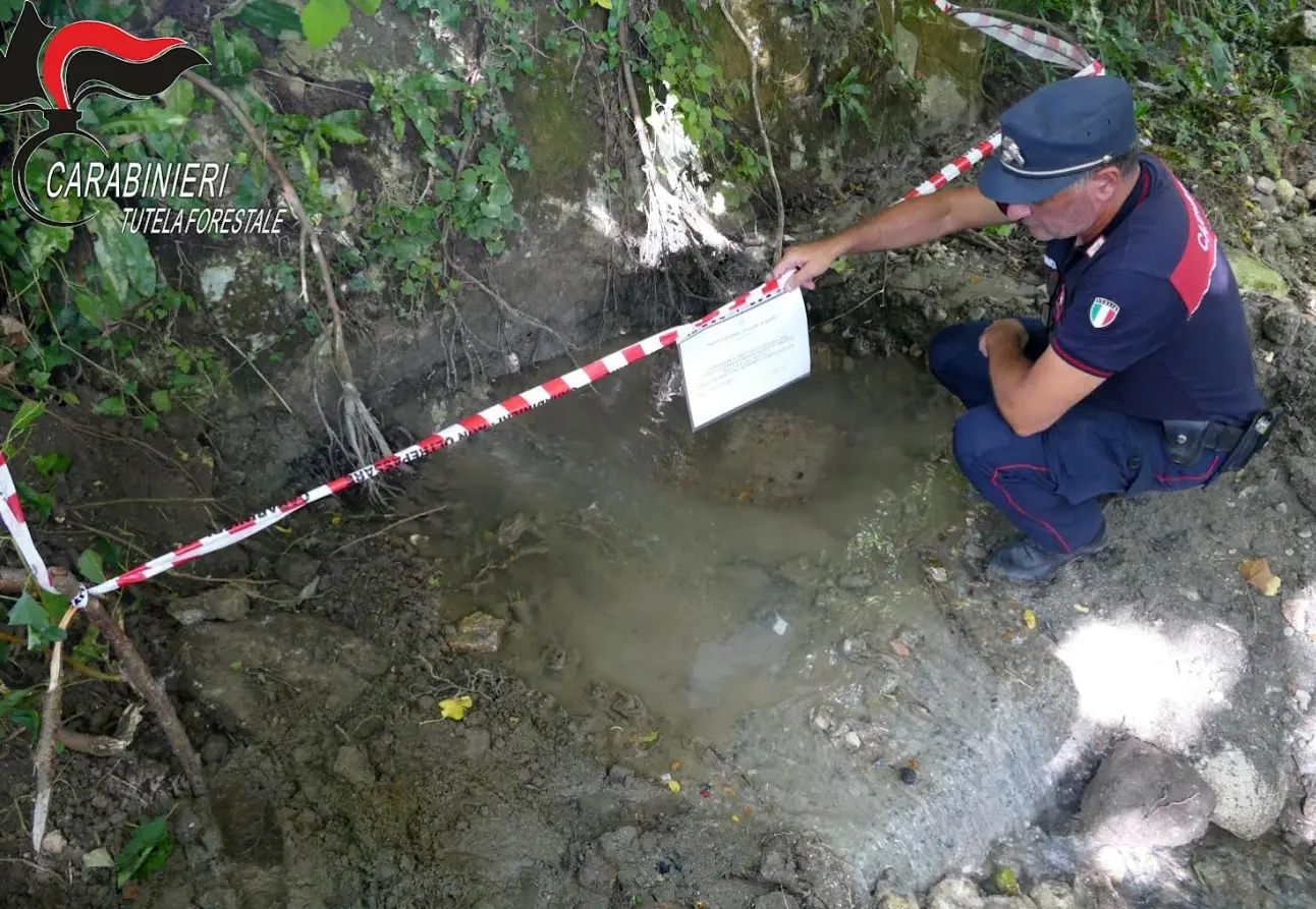 Scarico abusivo nel torrente Peschiera a Falconara Albanese, denunciato responsabile tecnico comunale\n