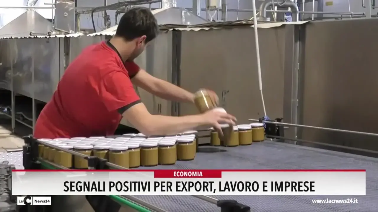 Segnali positivi per export, lavoro e imprese