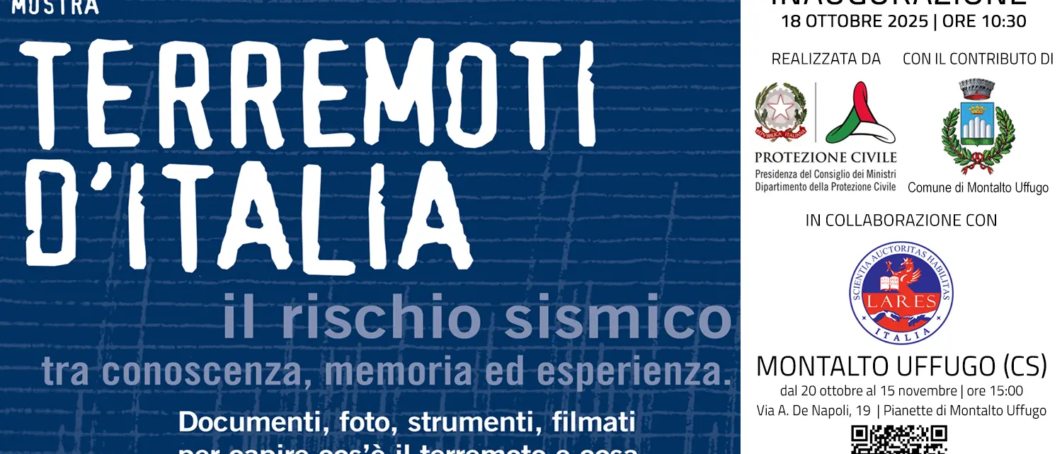 “Terremoti d’Italia” a Montalto Uffugo: la mostra nazionale che insegna la prevenzione\n