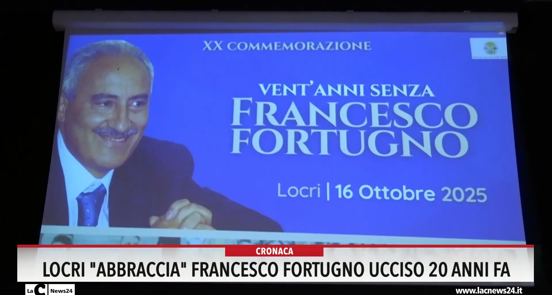 Locri \"abbraccia\" Francesco Fortugno ucciso 20 anni fa