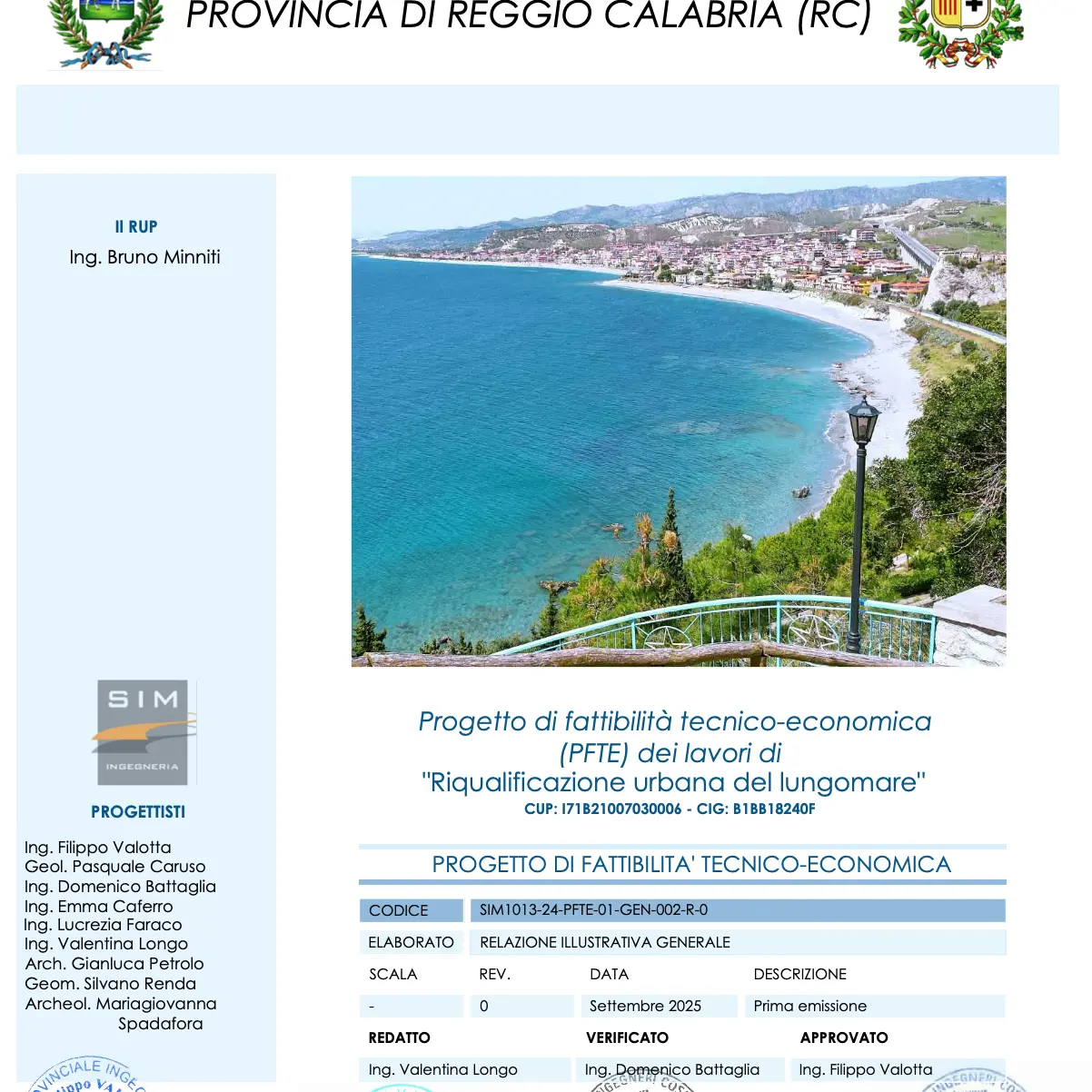 Bova Marina, avanti decisa verso la ricostruzione del lungomare: completato il progetto di fattibilità tecnico-economica\n