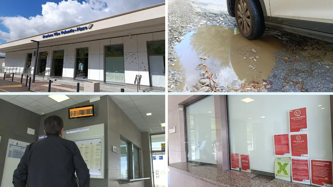 La stazione di Vibo-Pizzo ora è un gioiellino in mezzo al deserto: voragini, biglietteria chiusa e niente bar\n