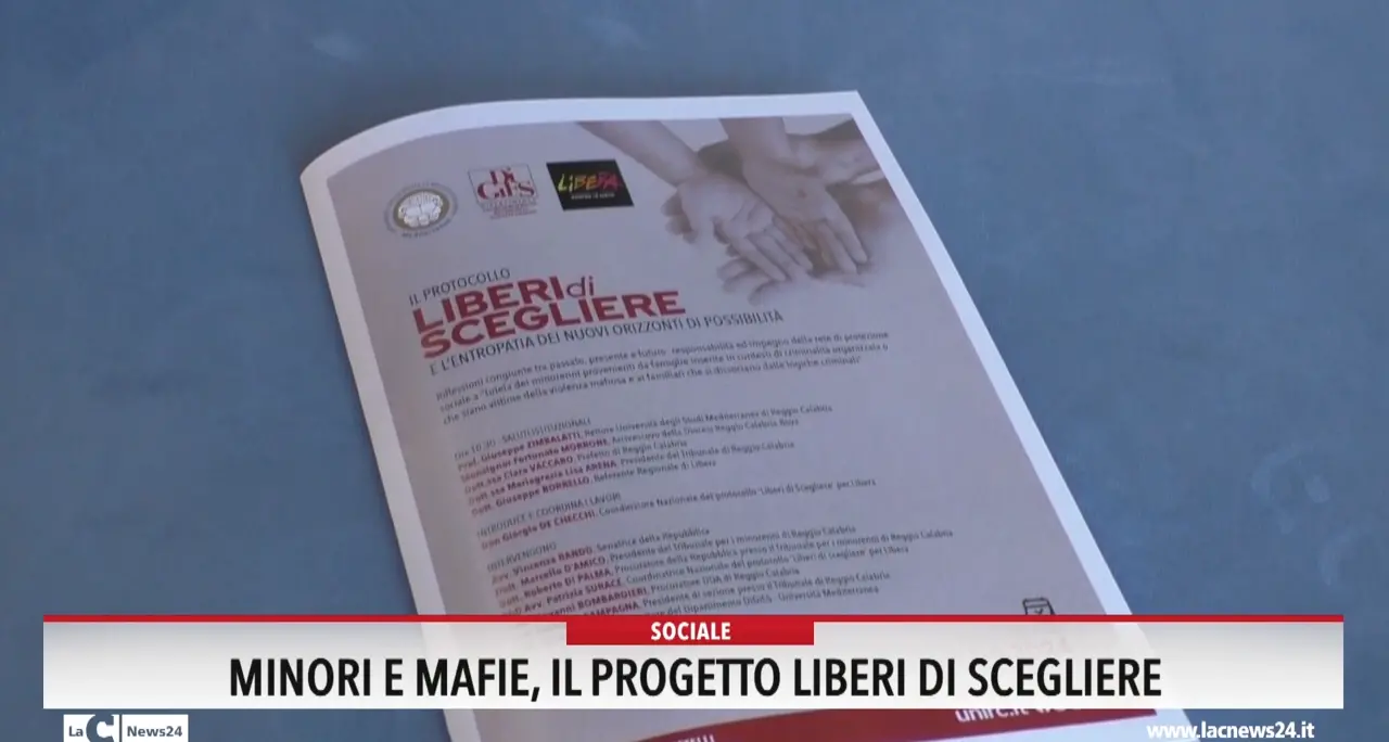 Minori e mafie, ecco il progetto Liberi di scegliere