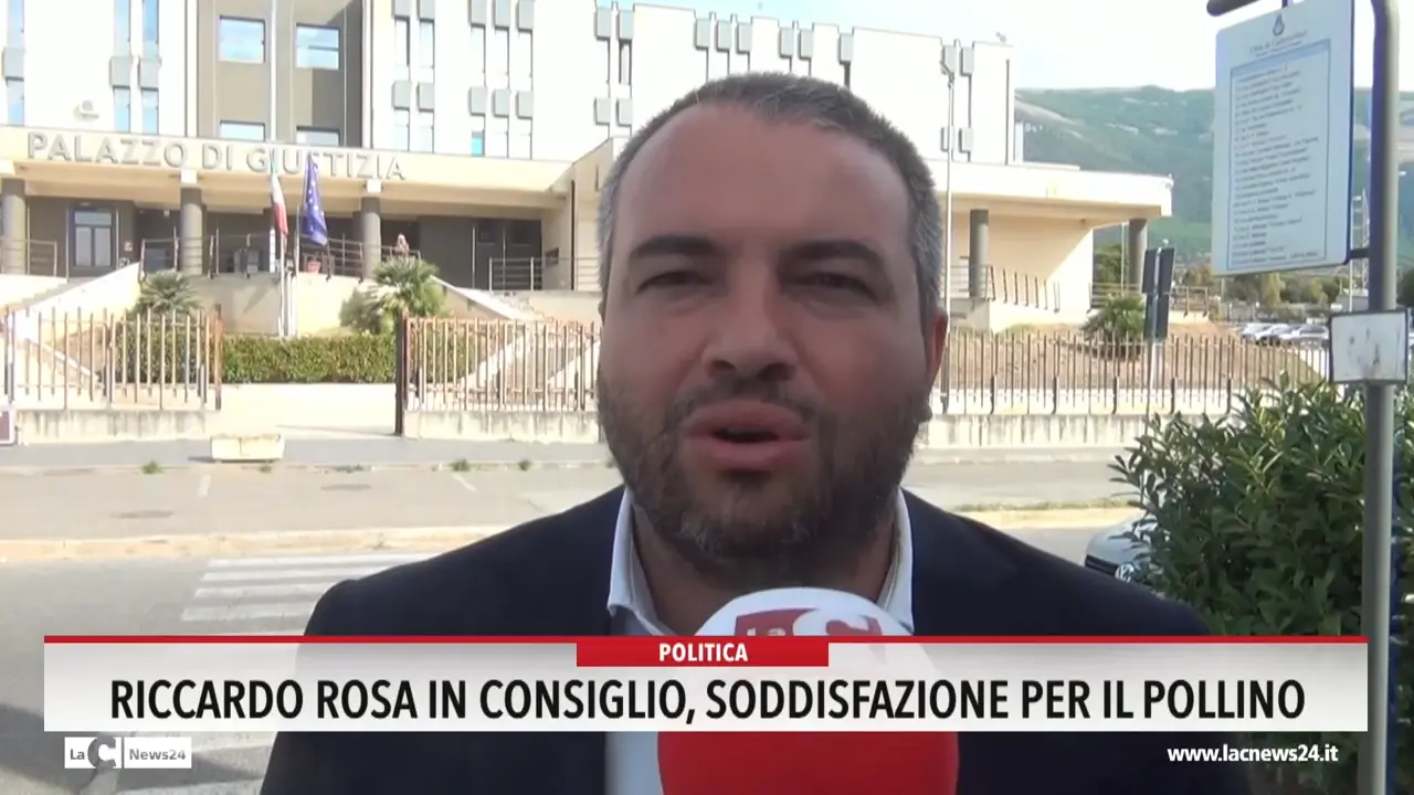 Riccardo Rosa in Consiglio, soddisfazione per il Pollino