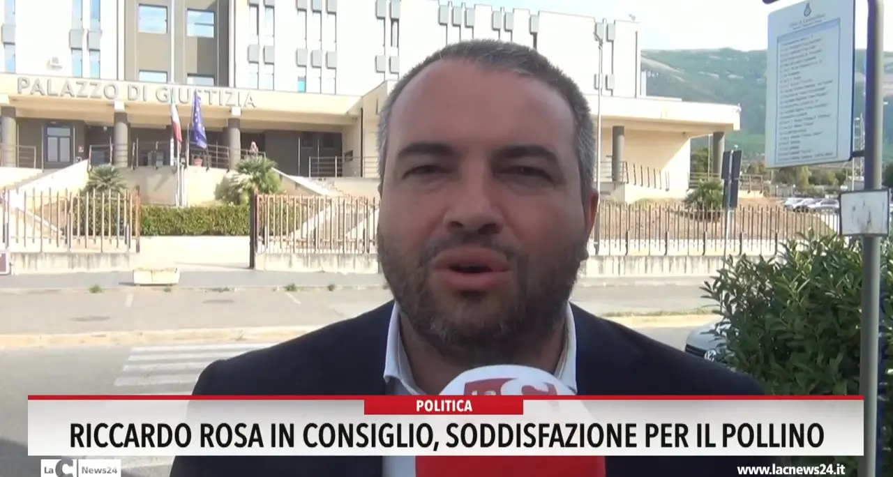 Riccardo Rosa in Consiglio, soddisfazione per il Pollino