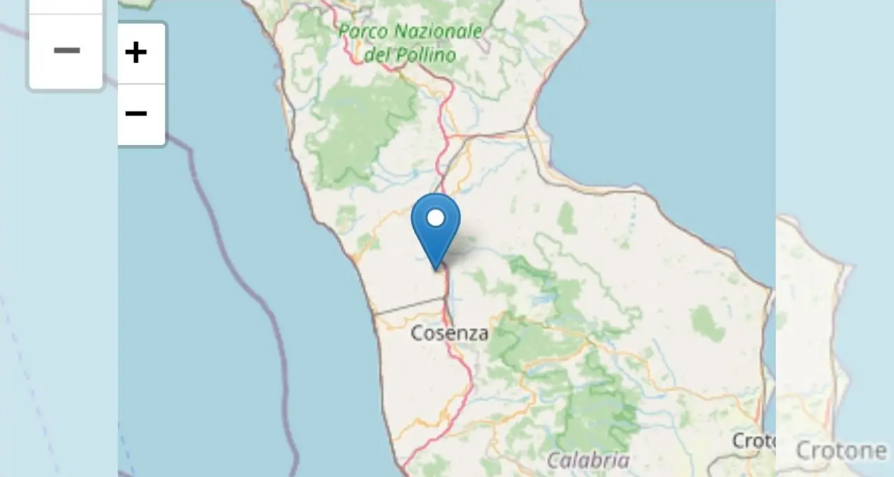 Scossa di terremoto di magnitudo 2.5\u00A0nel Cosentino