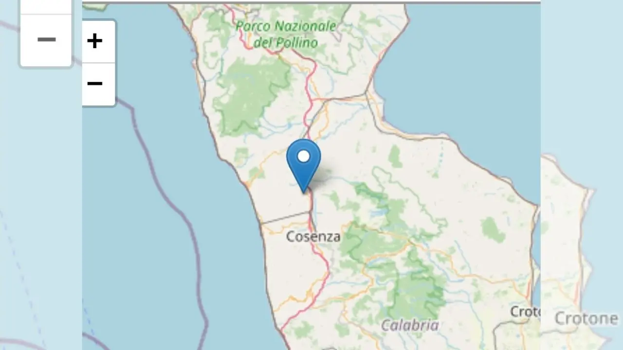Scossa di terremoto di magnitudo 2.5\u00A0nel Cosentino