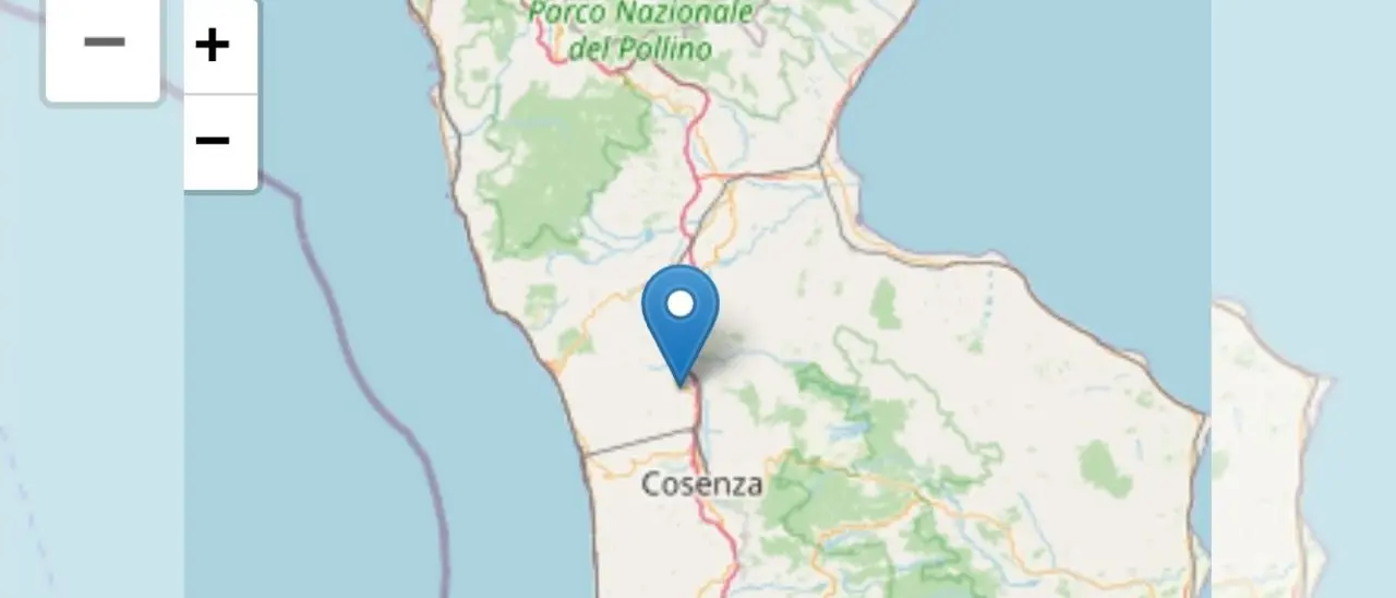 Scossa di terremoto di magnitudo 2.5\u00A0nel Cosentino