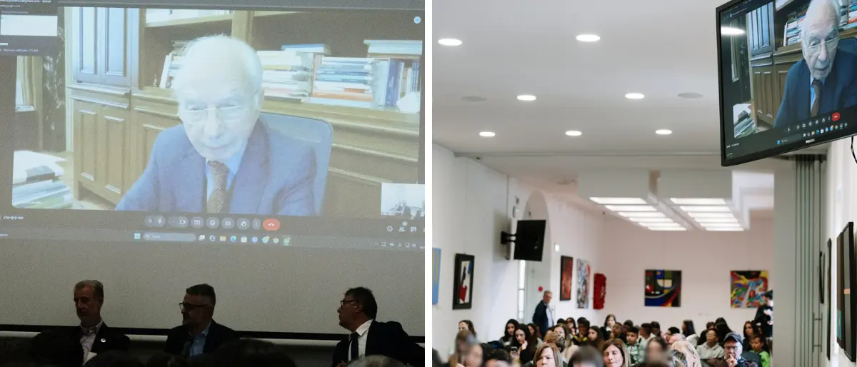 Giuliano Amato al Valentia in Festa tra Costituzione e IA: «Ragazzi, non sostituite la tecnologia al vostro pensiero»