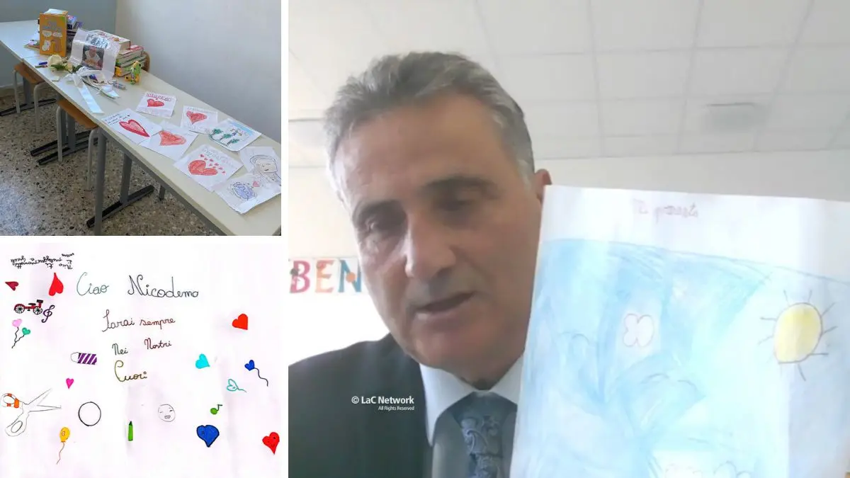 Il banco vuoto e i disegni con il sole, Gioia Tauro ricorda Nico morto a 8 anni per il crollo di un muretto: «Era un bambino favoloso»\u00A0\n