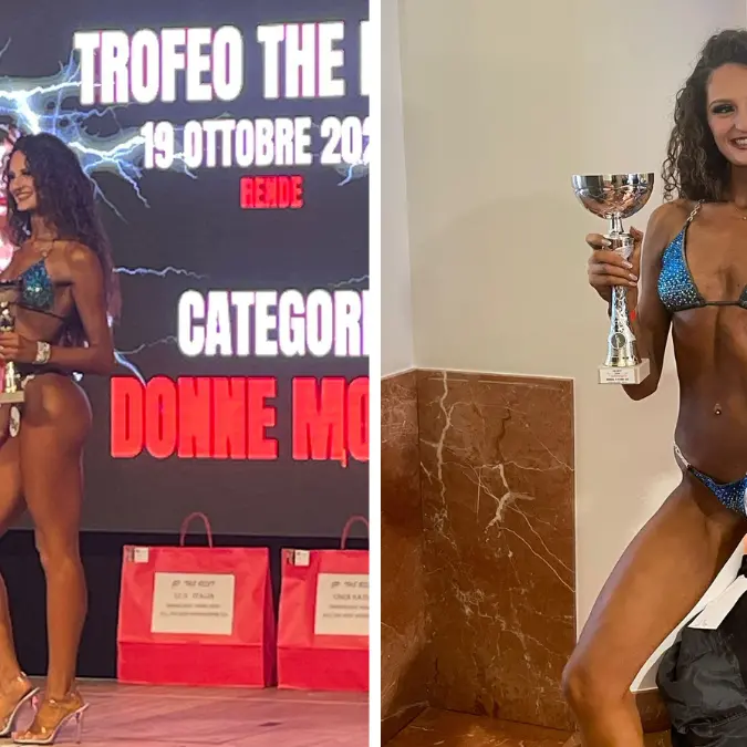 Body Building, debutto da sogno per la vibonese Sirja Fortuna che conquista il Trofeo “The Best” a Rende