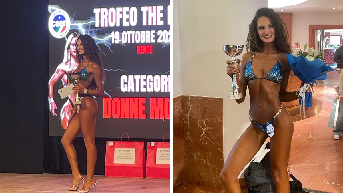 Body Building, debutto da sogno per la vibonese Sirja Fortuna che conquista il Trofeo “The Best” a Rende