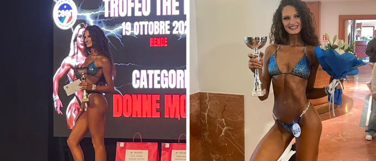 Body Building, debutto da sogno per la vibonese Sirja Fortuna che conquista il Trofeo “The Best” a Rende