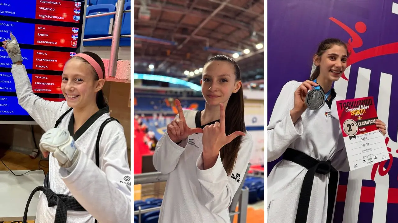 Ilaria Nicoletti, Lorena Loria e Sofia Mazza (Taekwondo in Fiore)