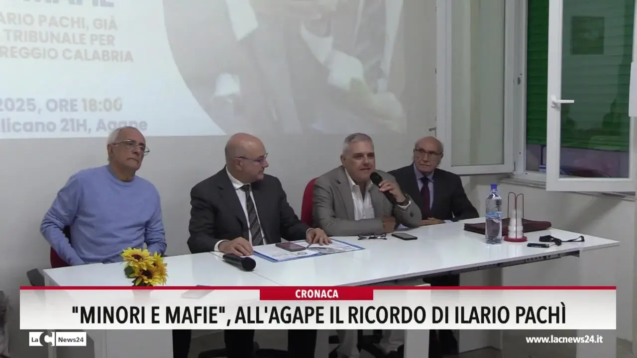 Minori e Mafie, all'Agape il ricordo di Ilario Pachi