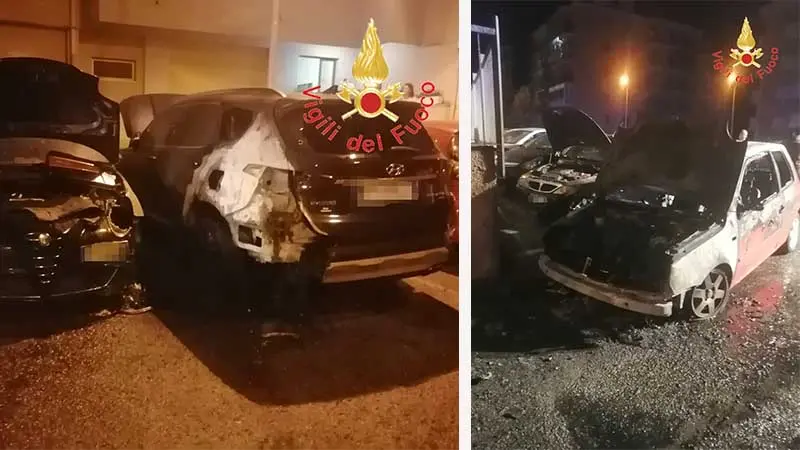 Rogo notturno con quattro auto in via Massara
