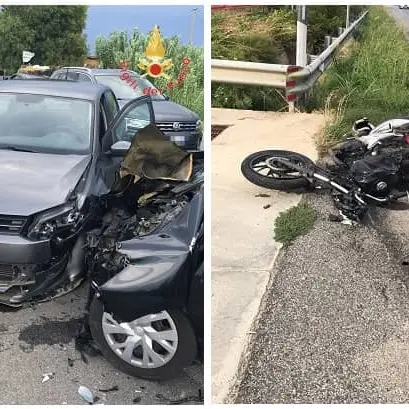 Incidente alla rotonda di Simeri: ferito un centauro