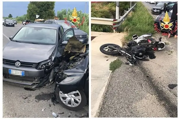 Incidente alla rotonda di Simeri: ferito un centauro