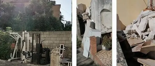 Cumuli di ingombranti abbandonati a Gagliano