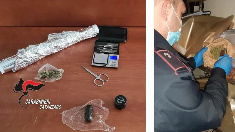 Droga nel giubbino e nella busta del pane: un arresto ed una denuncia