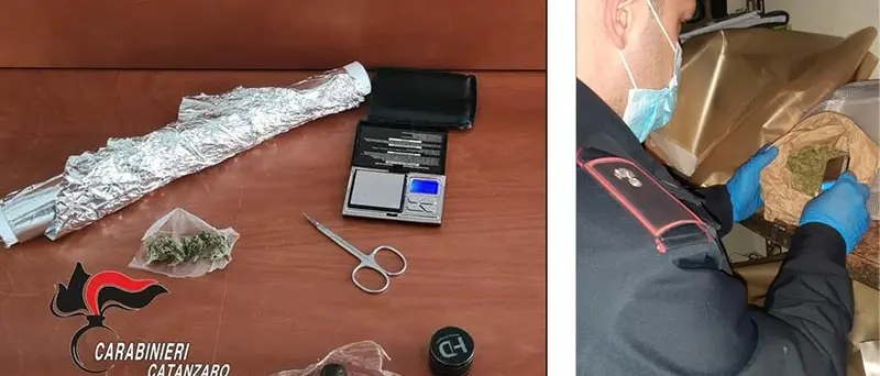Droga nel giubbino e nella busta del pane: un arresto ed una denuncia