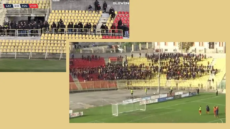 Malore poliziotto, il silenzio solidale di ultras Catanzaro e Foggia