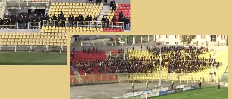 Malore poliziotto, il silenzio solidale di ultras Catanzaro e Foggia