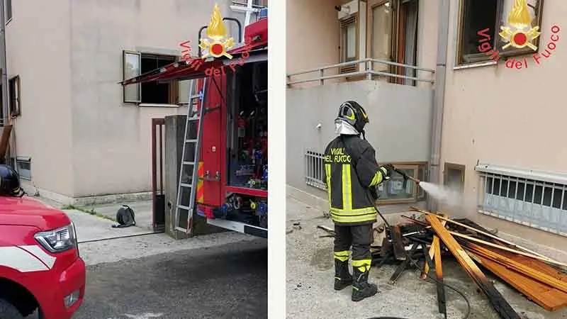 S. Maria: danni in appartamento per incendio in palazzina
