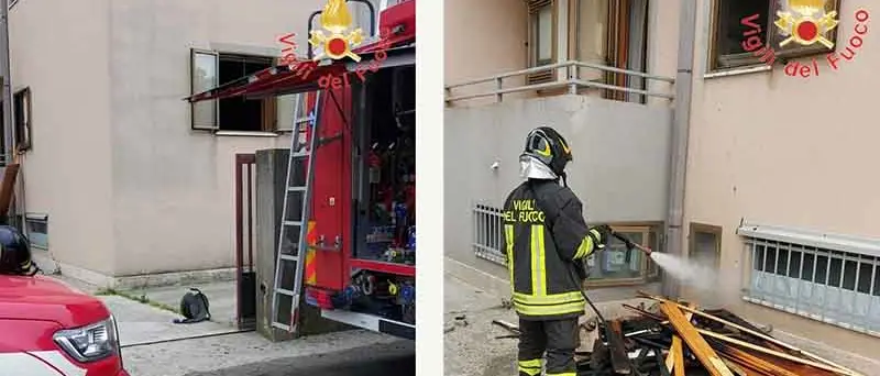 S. Maria: danni in appartamento per incendio in palazzina