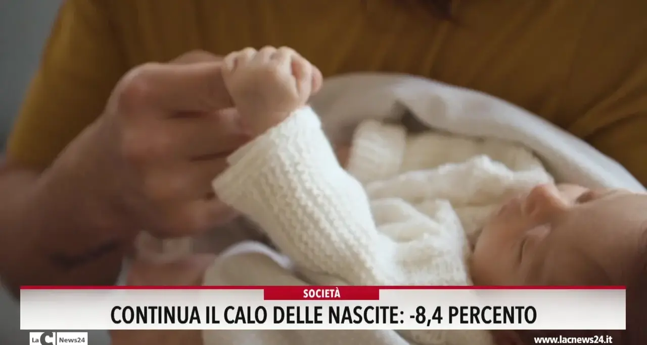Continua il calo delle nascite: - 8,4 percento