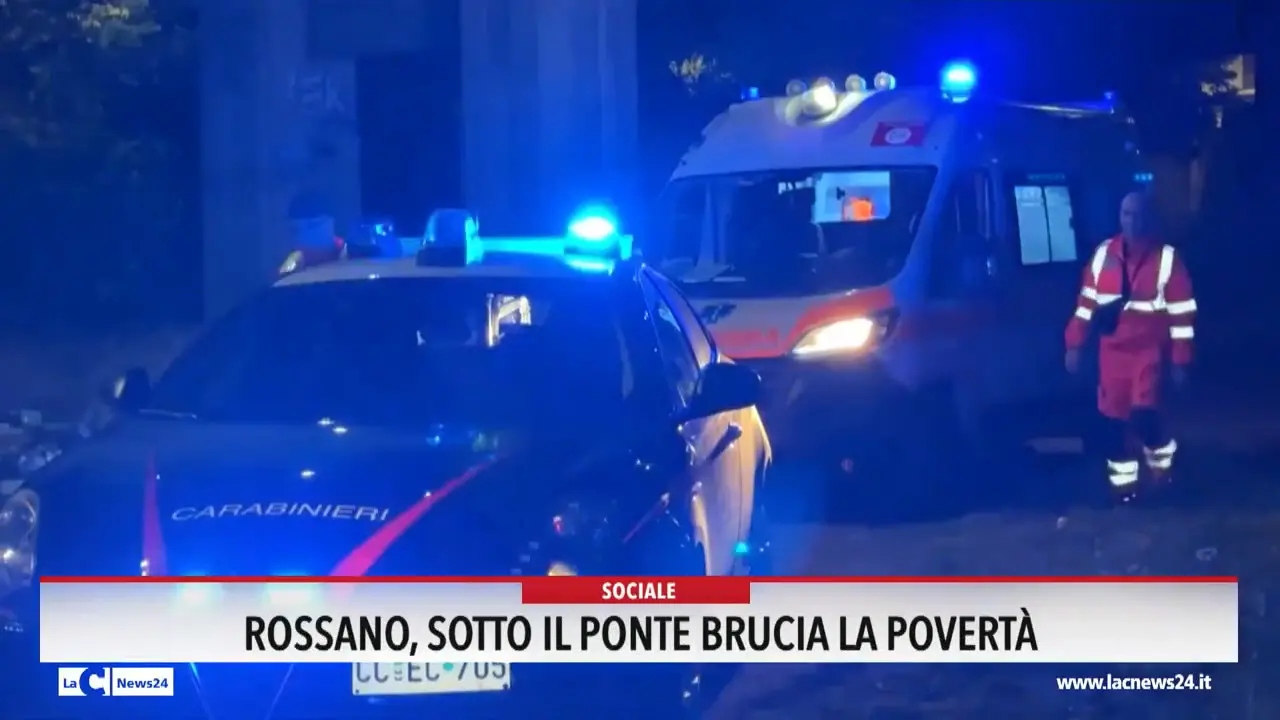 Rossano, sotto il ponte brucia la povertà