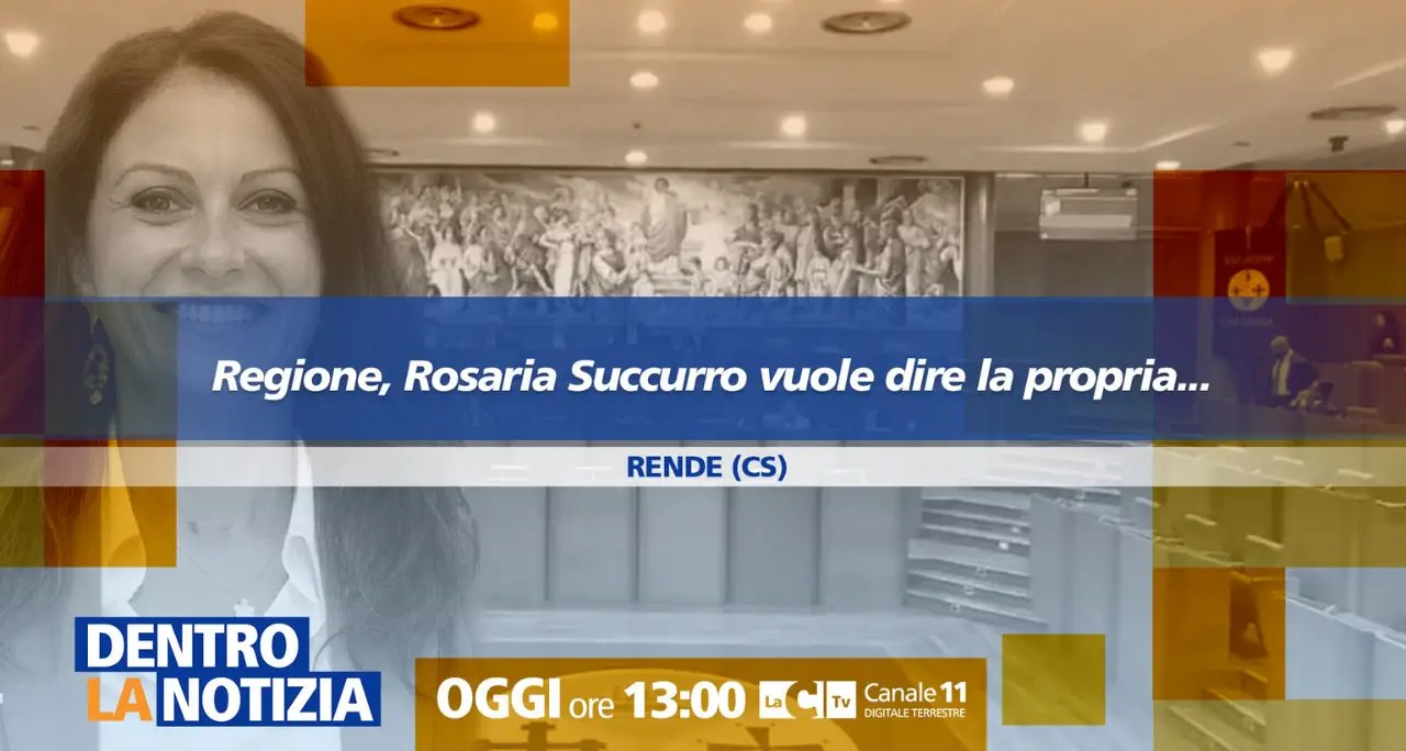 Elezioni in Calabria, Rosaria Succuro approda\u00A0in Consiglio regionale: focus a Dentro la notizia\n