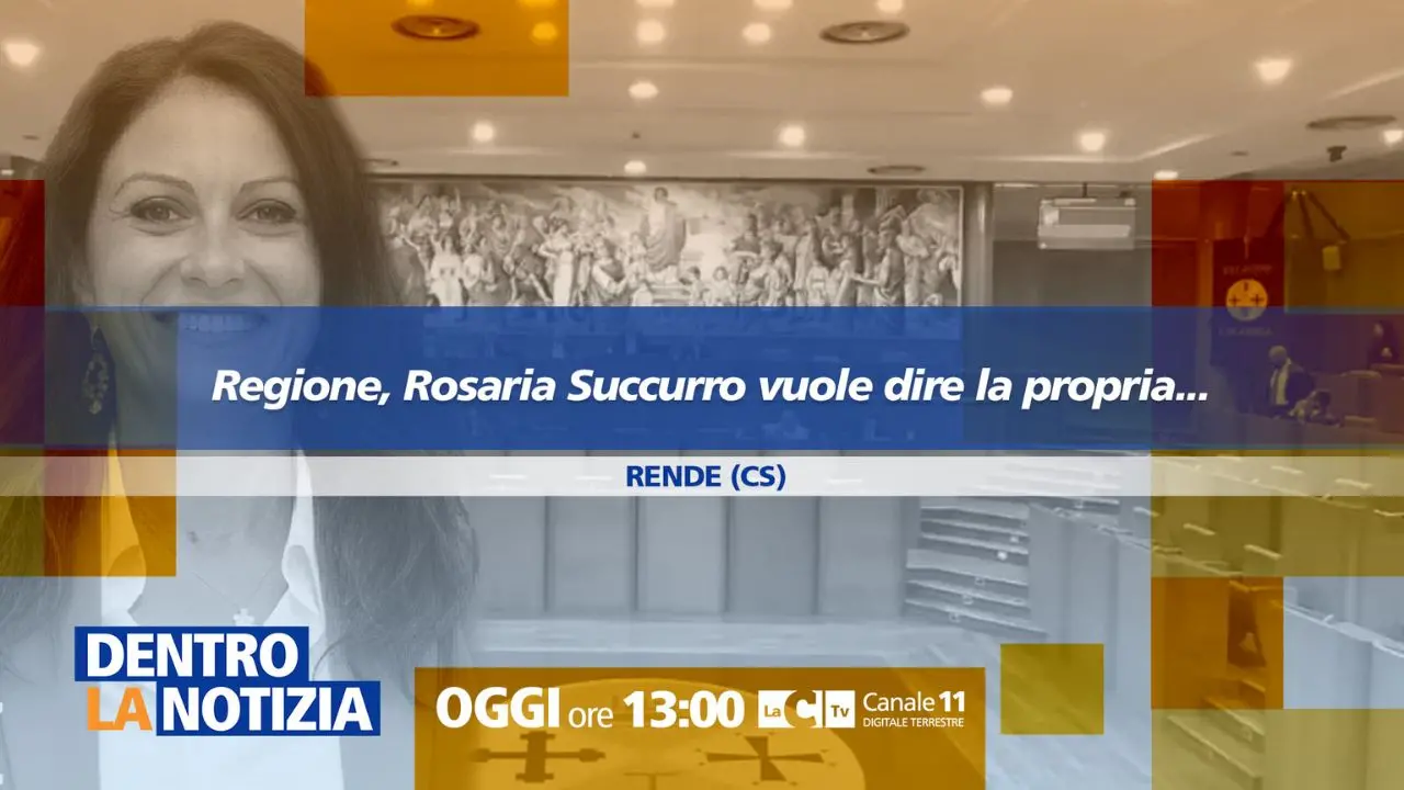 Elezioni in Calabria, Rosaria Succuro approda\u00A0in Consiglio regionale: focus a Dentro la notizia\n