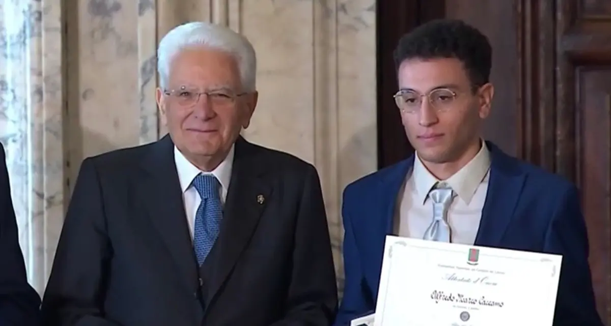 Uno studente calabrese nominato Alfiere del Lavoro da Mattarella: «Un grande onore»