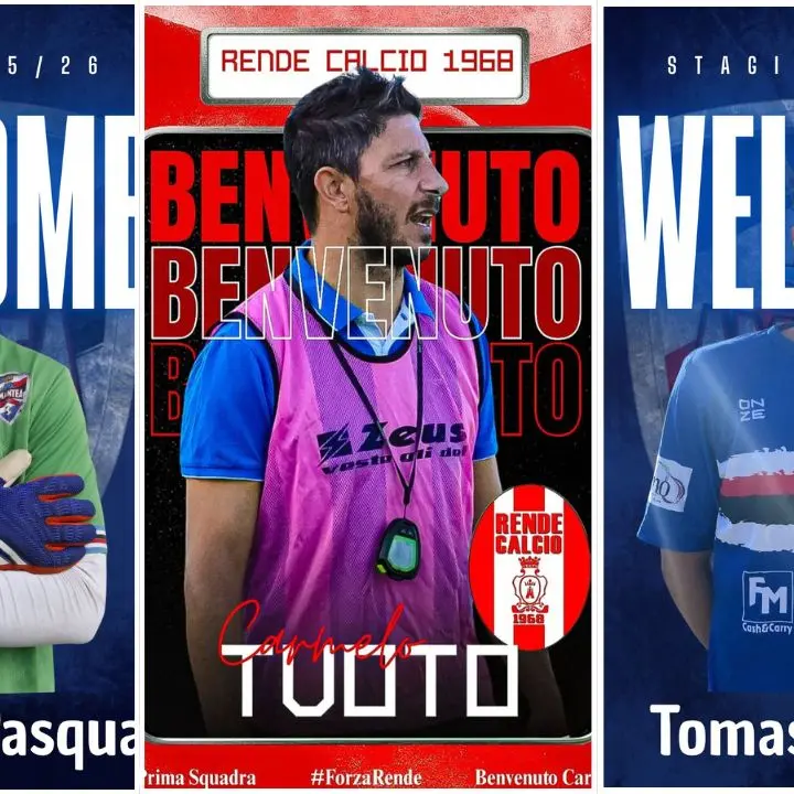 Promozione A, Carmelo Tuoto è il nuovo tecnico del Rende. Pasqua e Barbieri per risollevare l'Amantea
